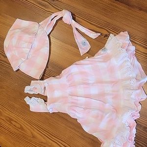 Pink gingham dress